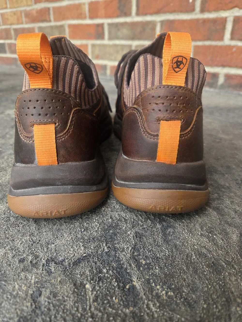 Ariat Brown Men's Leather Working Mile Composite Toe Lace-Up Casual Shoes
